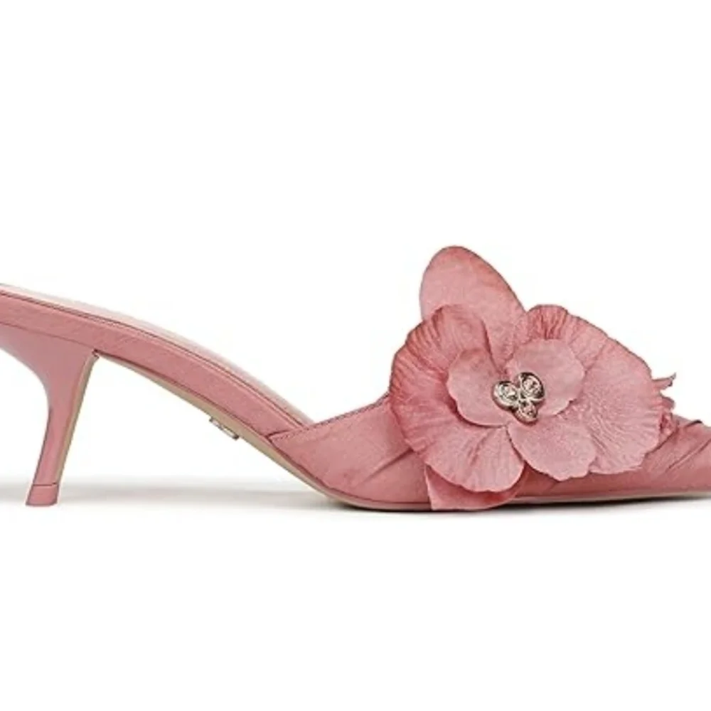 💕🔹️Sam Edelman 🔹️pink lily  Floral Women's BELLA dress  Mules/ Heels. - Picture 7 of 7